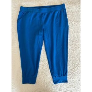 Sport Savvy Royal Blue Cropped Jogger Pants Womens 2XP Plus Petite A560522